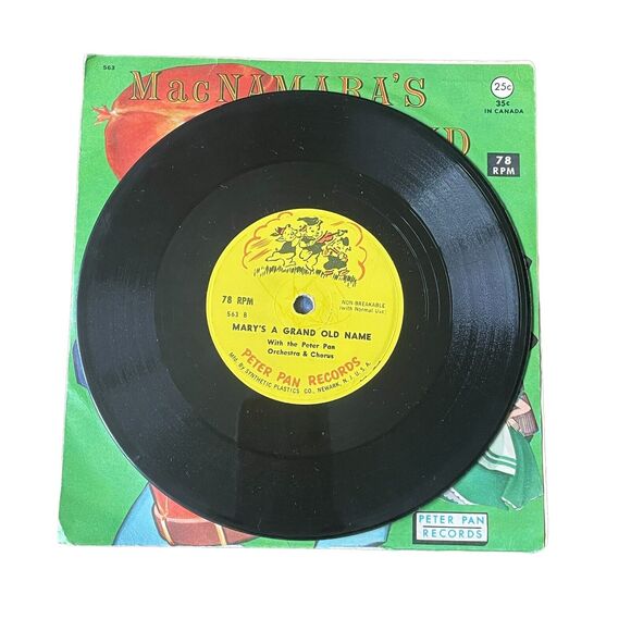 Childrens Vinyl Record Nursery Rhyme Songs Peter Pan Retro Nostalgic 78 RPM - Picture 3 of 4